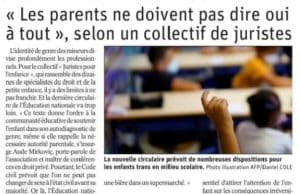 identité de genre Eductation nationale circulaire